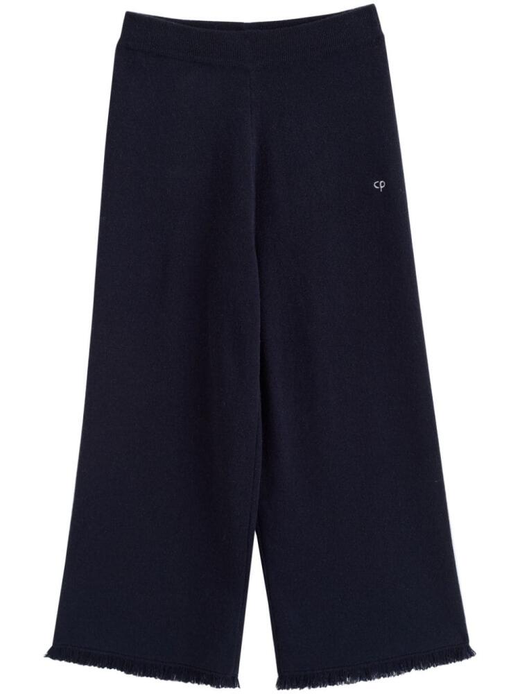 Chinti & Parker logo-embroidered wide leg trousers - Blue Cover