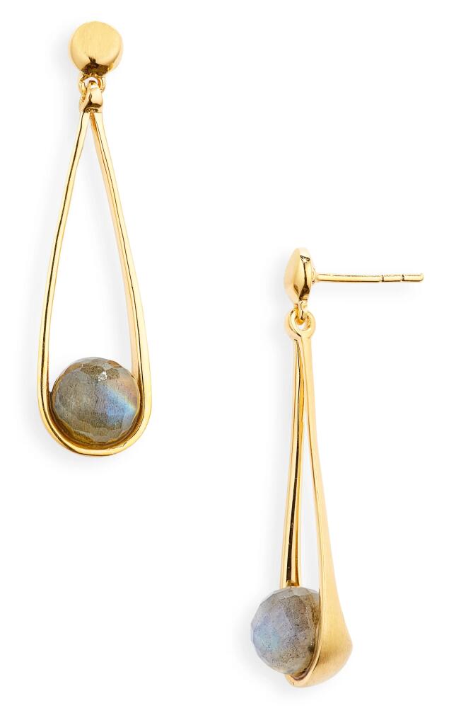 Dean Davidson Mini Ipanema Drop Earrings in Labradorite/Gold Cover