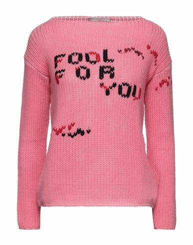 Ermanno Scervino Woman Sweater Pink Cashmere, Cotton Cover