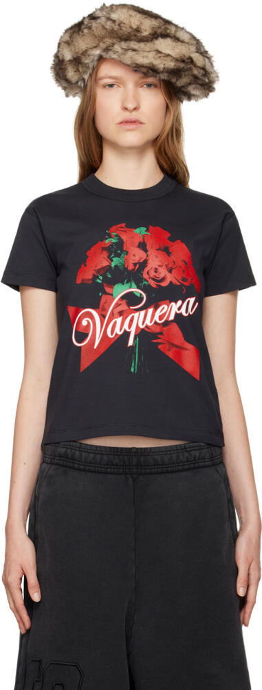 VAQUERA Black Rose Bouquet T-shirt Cover