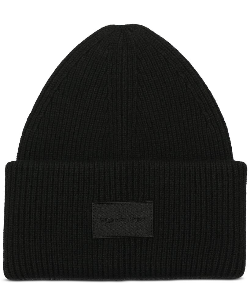 Michael Michael Kors Women's Fine Rib Cuff Beanie - Black Cover