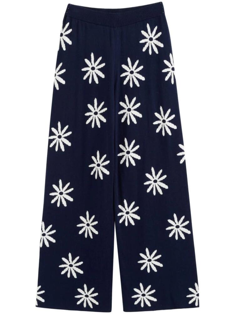 Chinti & Parker Ditsy Daisy wide-leg trousers - Blue Cover