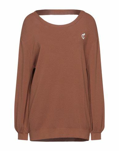 Emma & Gaia Woman Sweater Brown Viscose, Polyamide Cover