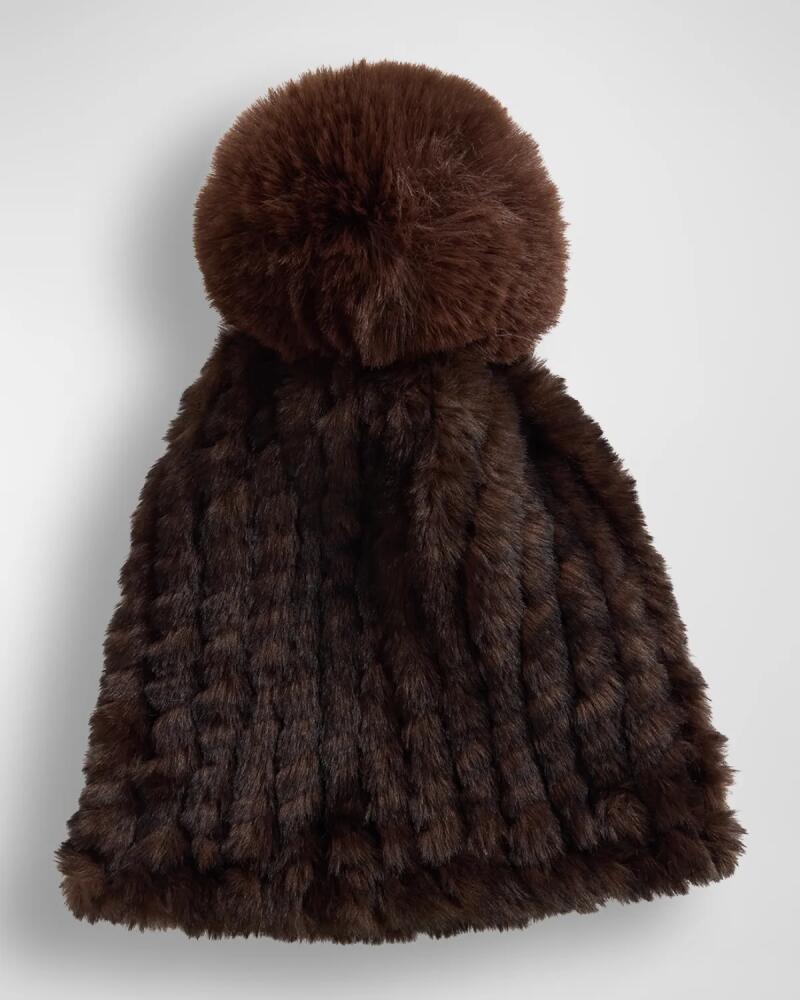 Fabulous Furs Faux Fur Poppy Pom Hat Cover