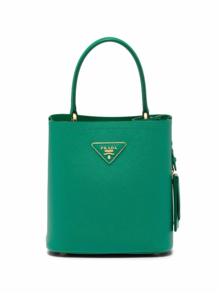 Prada small leather Panier bag - Green Cover