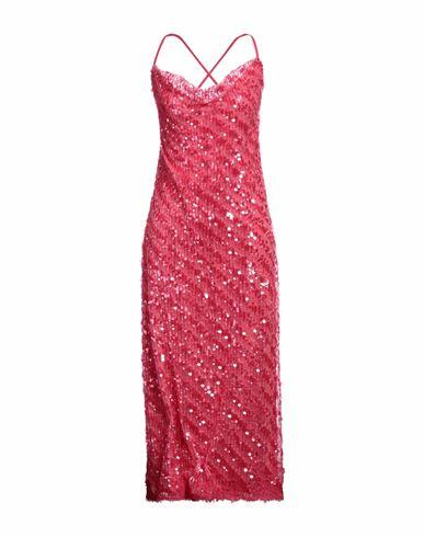 Ermanno Firenze Woman Maxi dress Fuchsia Polyester, Cotton, Polyamide Cover