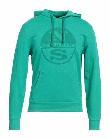 North Sails Man Sweatshirt Emerald green Cotton Cover