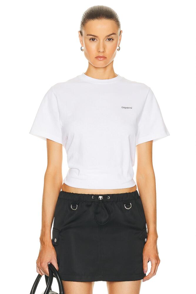 Coperni Logo Boxy T-shirt in White Cover