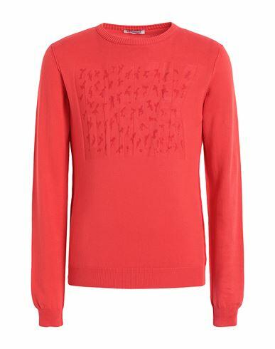 Bikkembergs Man Sweater Red Cotton Cover