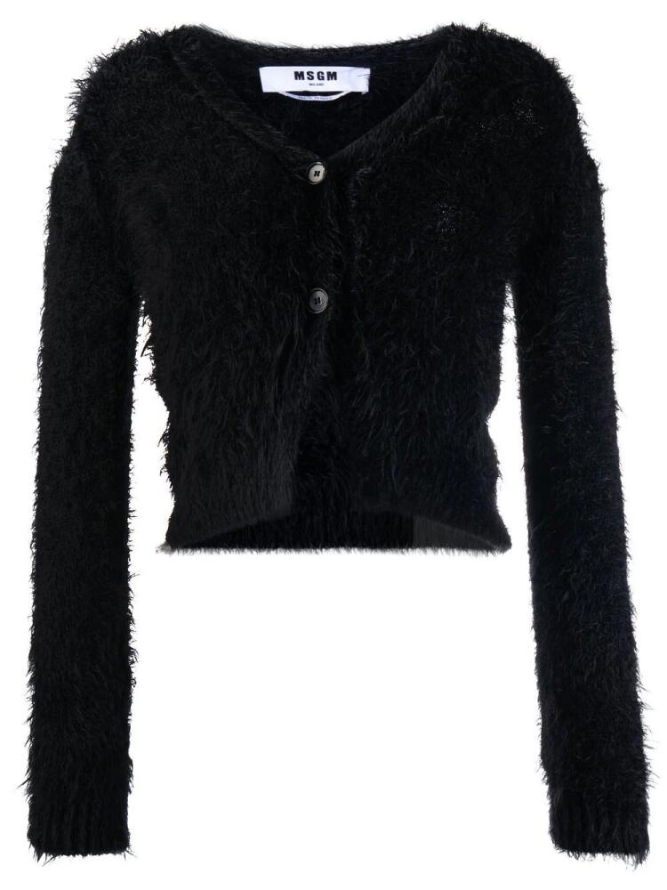 MSGM long-sleeve knitted cardigan - Black Cover