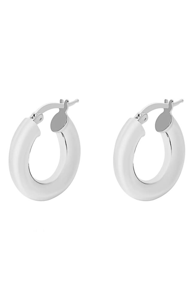 Argento Vivo Sterling Silver Tube Huggie Hoop Earrings Cover