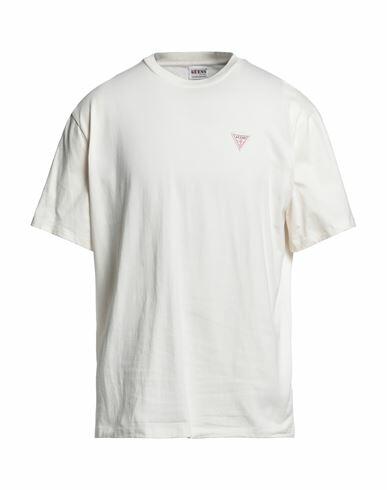 Guess Man T-shirt Cream Cotton Cover