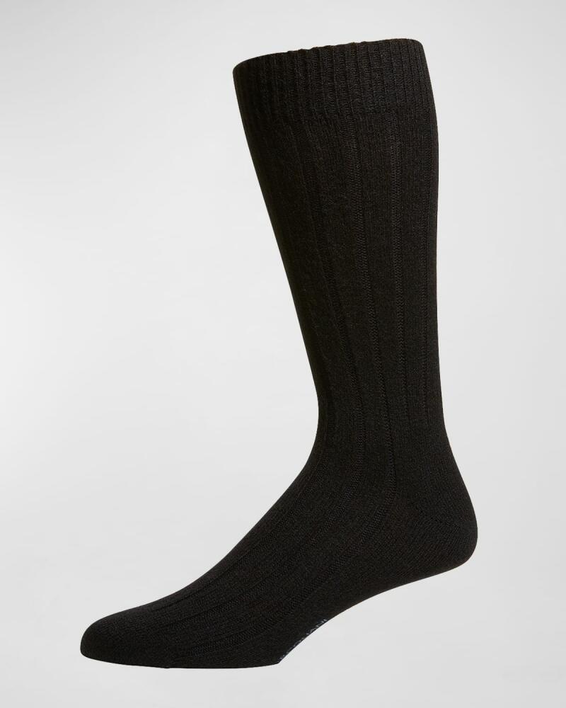 Marcoliani Men's Ribbed Cashmere Dress Socks Cover