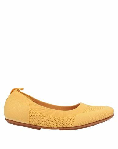 Fitflop Woman Ballet flats Yellow Textile fibers Cover