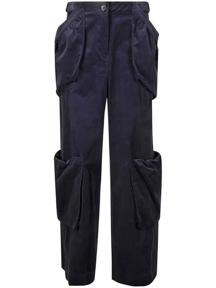 Low Classic Corduroy Bubble cargo trousers - Blue Cover