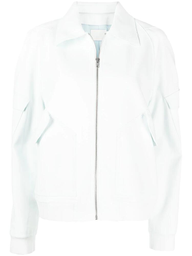 Dion Lee zip-up fitted bomber jacket - Blue Cover