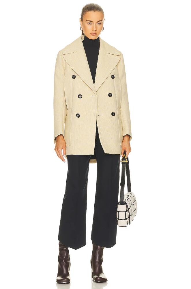 Bottega Veneta Structured Coat in Cream Cover