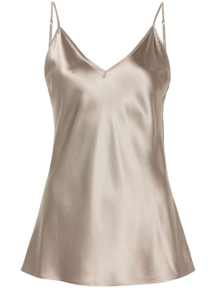 JOSEPH V-neck silk tank top - Grey Cover