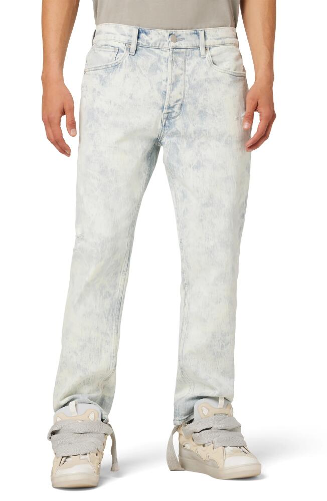 Hudson Jeans Reese Relaxed Straight Leg Jeans in White Acid Cover