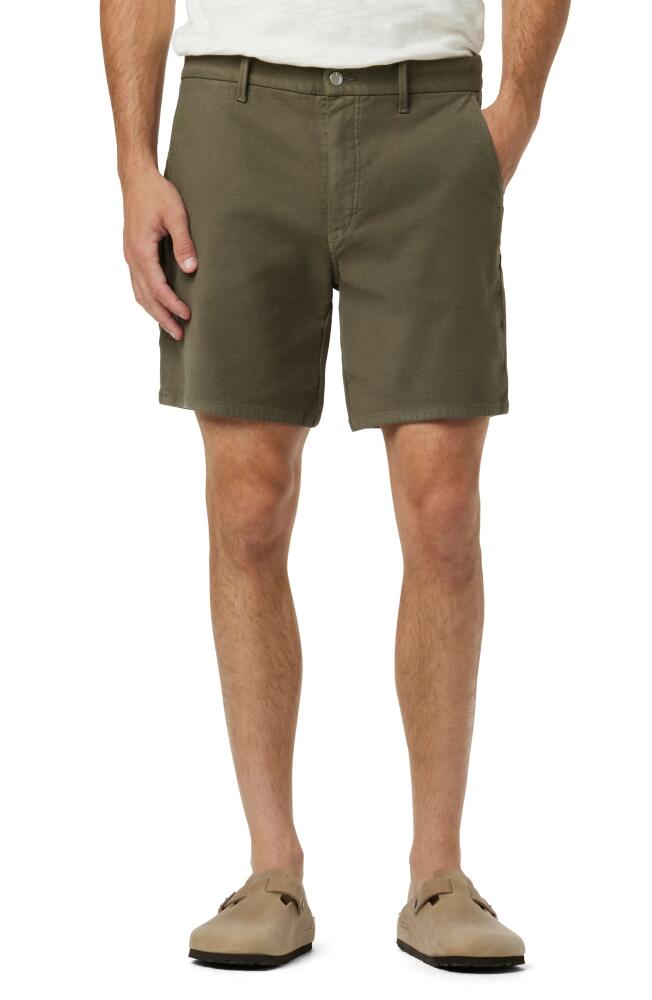 Joe's The Airsoft Slim Straight Leg Terry Chino Shorts in Sage Cover