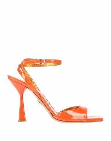 Sergio Levantesi Woman Sandals Orange Soft Leather Cover