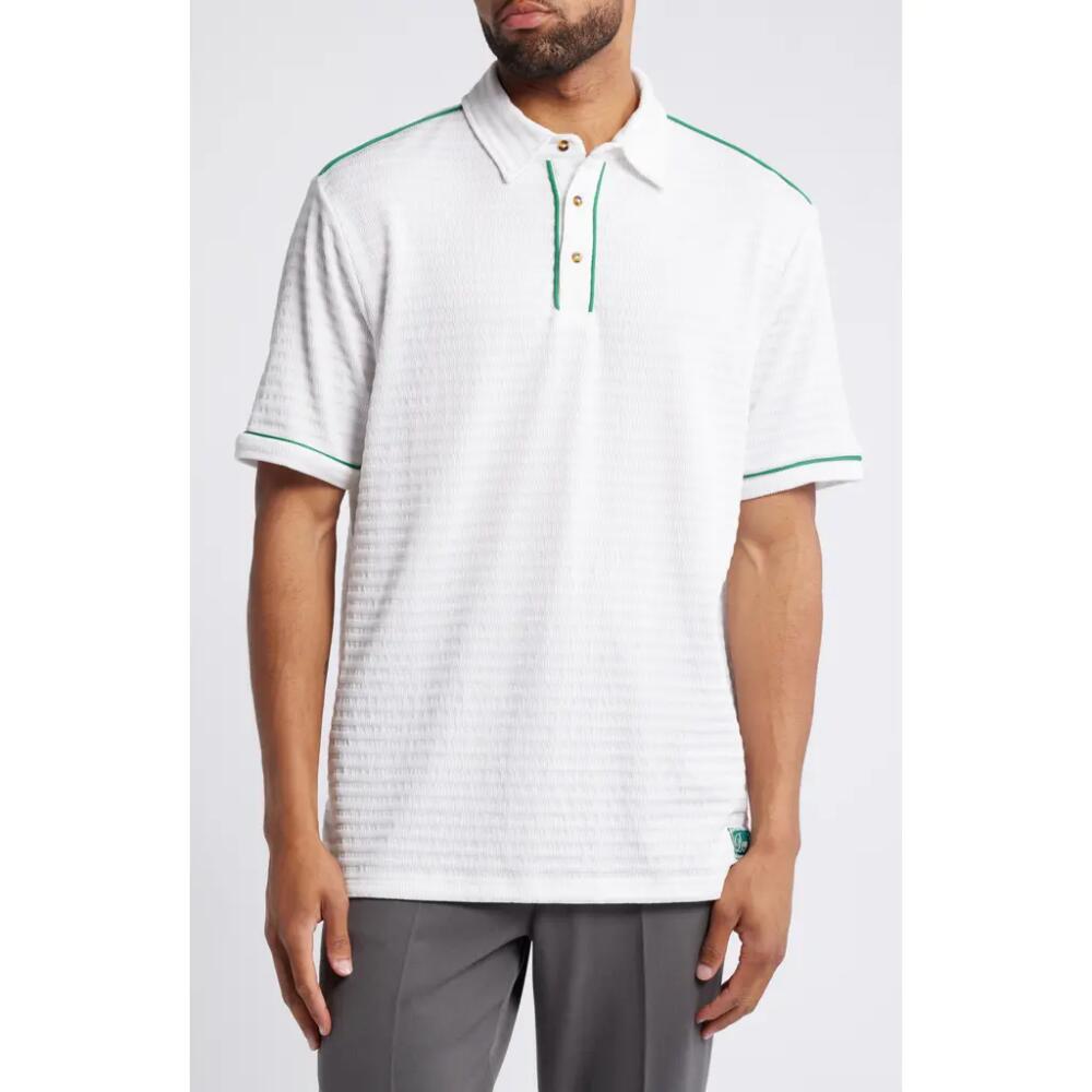 BOGEY BOYS The Legends Textured Golf Polo in White Cover