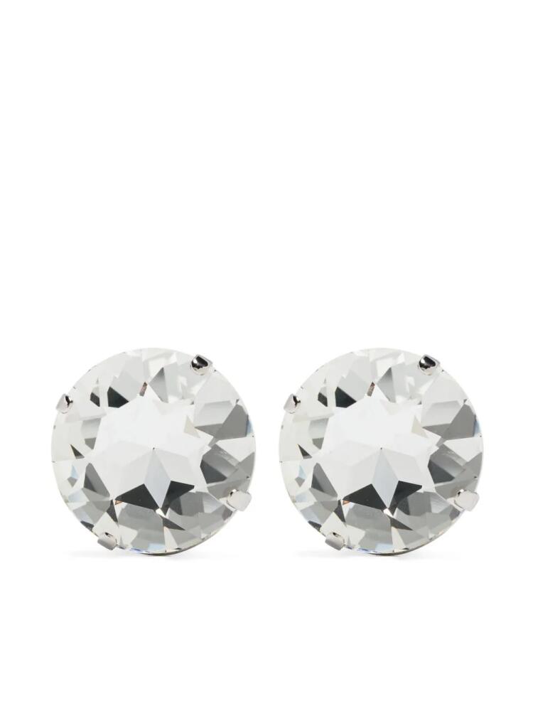 Alessandra Rich crystal-stud clip-on earrings - Silver Cover