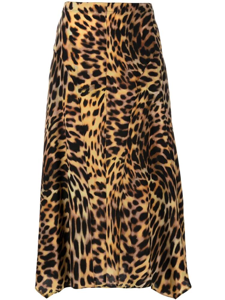 Stella McCartney Naya cheetah-print midi skirt - Brown Cover