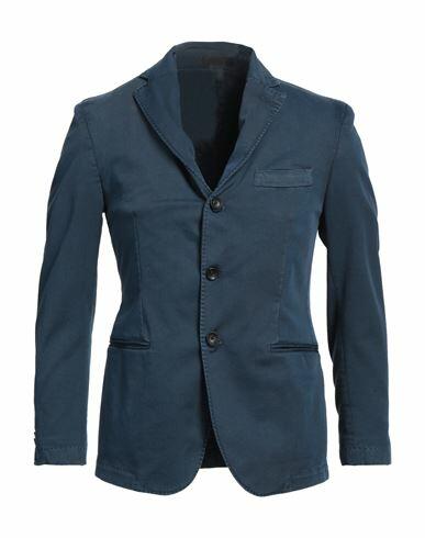 Domenico Tagliente Man Blazer Midnight blue Cotton, Polyamide, Lycra Cover