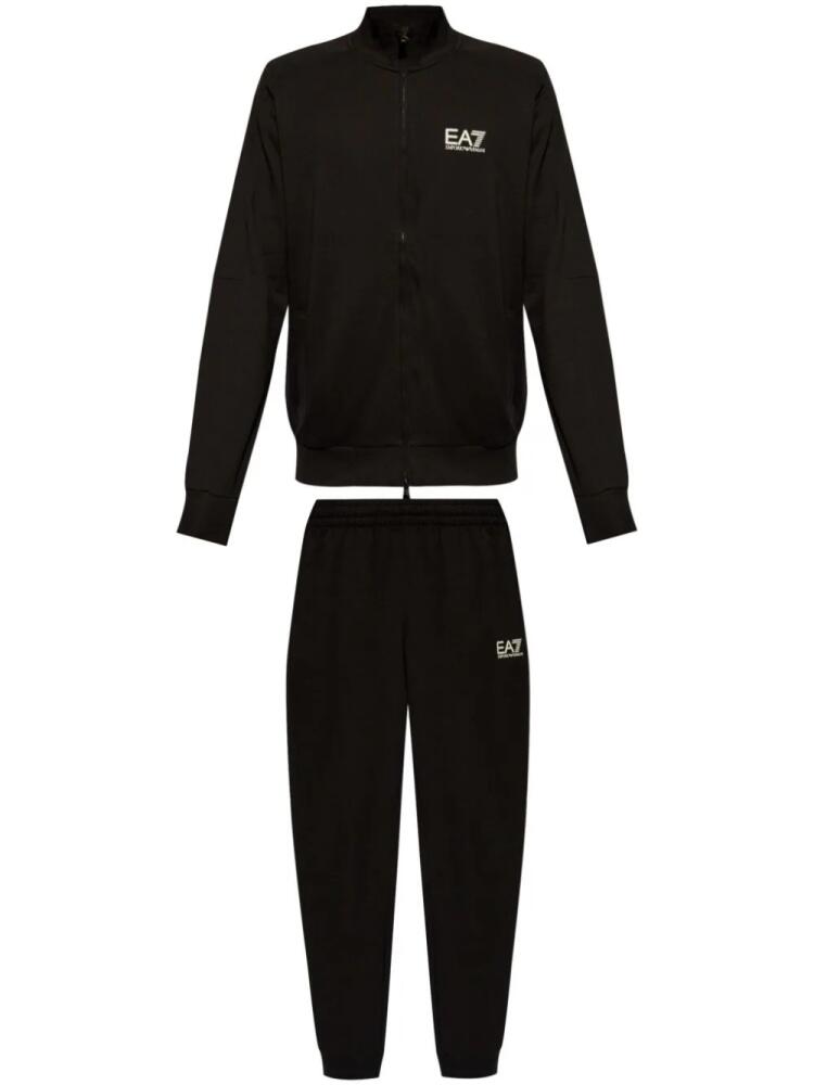 Ea7 Emporio Armani logo-print cotton tracksuit - Black Cover