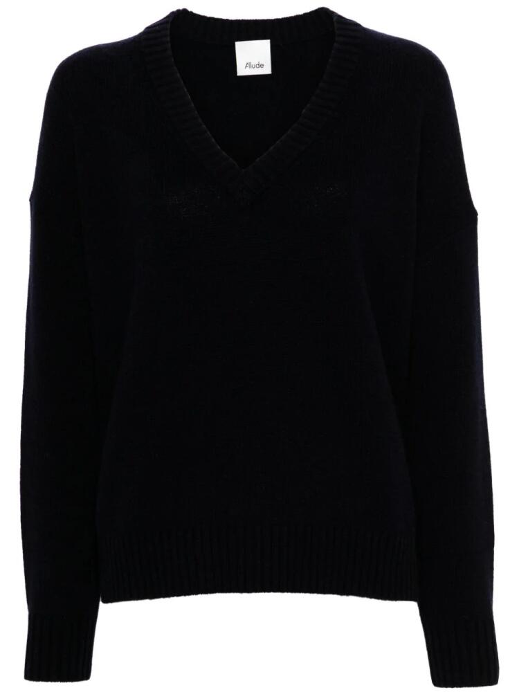 Allude V-neck sweater - Blue Cover