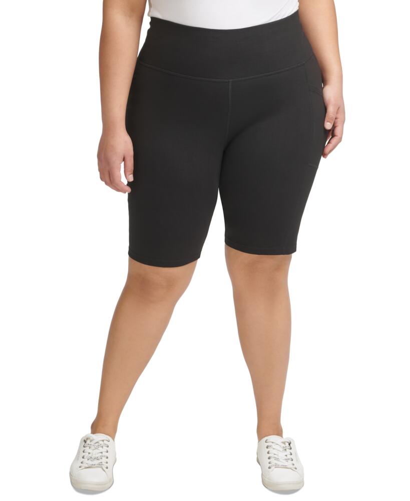 Calvin Klein Performance Plus Size Pocket Bicycle Shorts - Black Cover