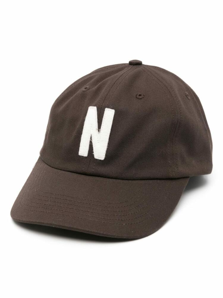 Norse Projects Felt N cotton baseball cap - Brown Cover