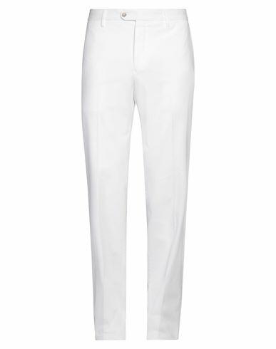 Fedeli Man Pants White Cotton, Cashmere, Elastane Cover