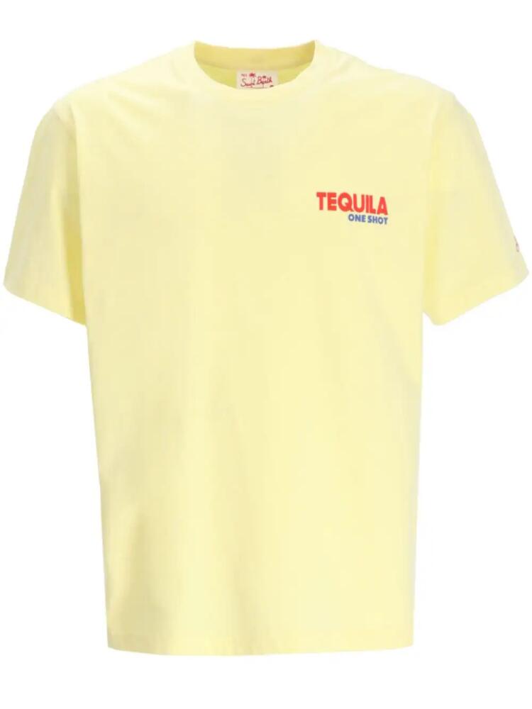 MC2 Saint Barth Tequila-print cotton T-shirt - Yellow Cover