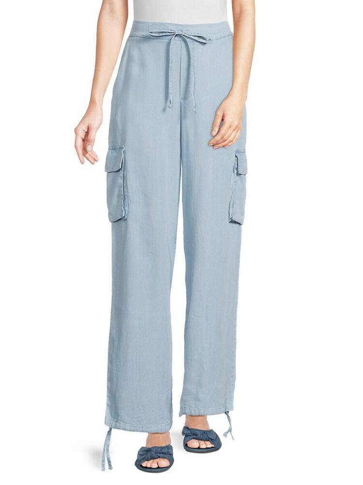 RD style Women's Stacia Cargo Pants - Light Blue Denim Cover