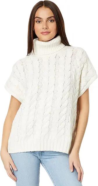 Splendid Abbott Short Sleeve Sweater (Snow Heather) Women's Sweater Cover