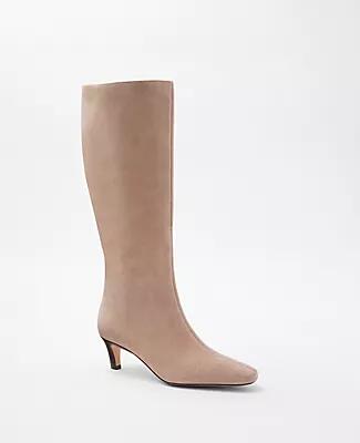 Ann Taylor Skinny Heel Suede Tall Boots Cover