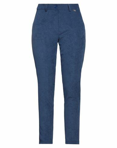 Gai Mattiolo Woman Pants Blue Polyester, Elastane Cover