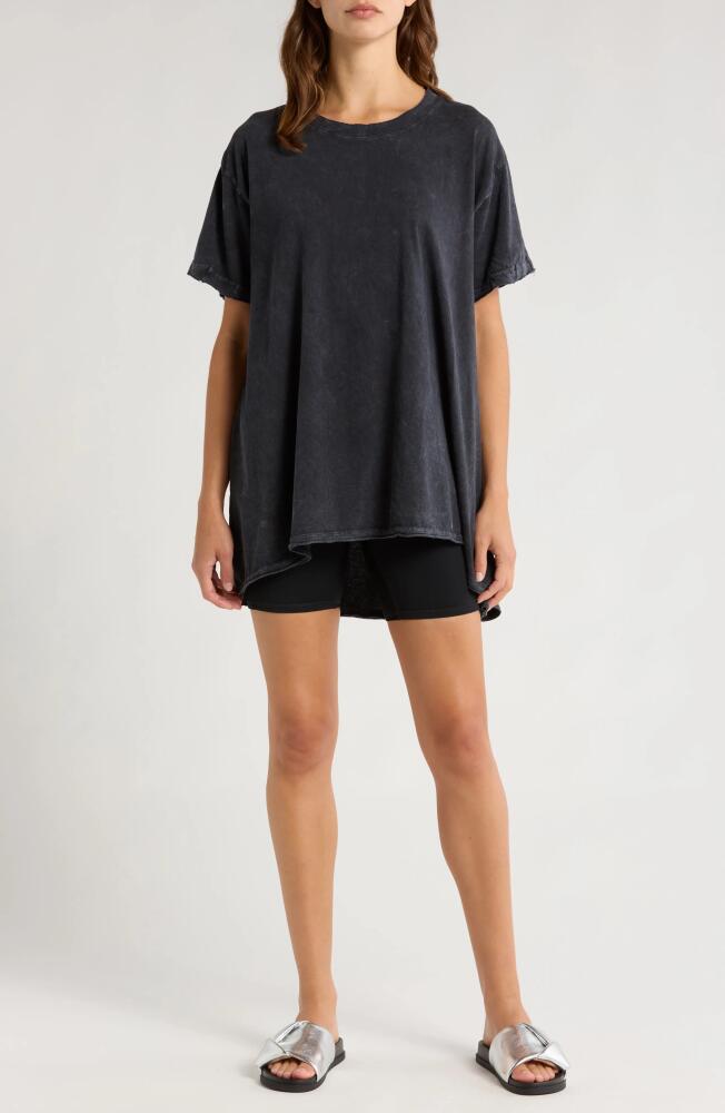 FP Movement by Free People Leg Day Raw Edge T-Shirt in Washed Black Cover