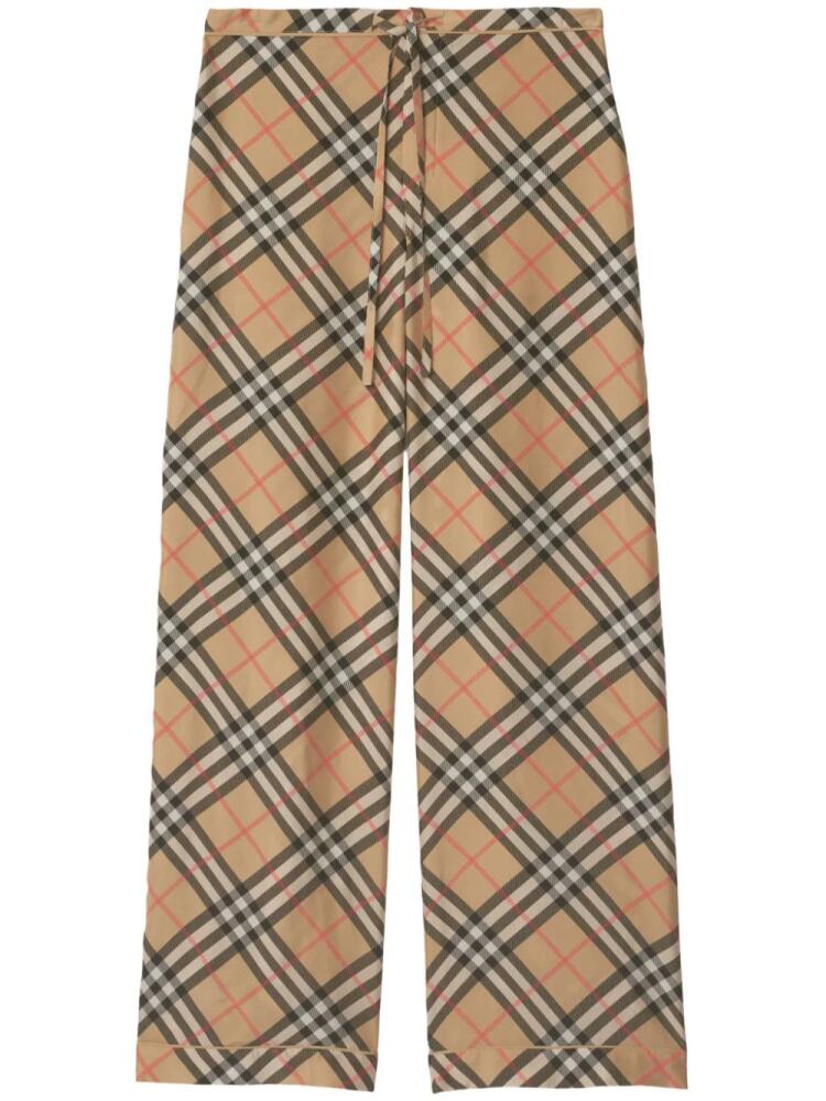 Burberry Nova Check silk pyjama trousers - Neutrals Cover