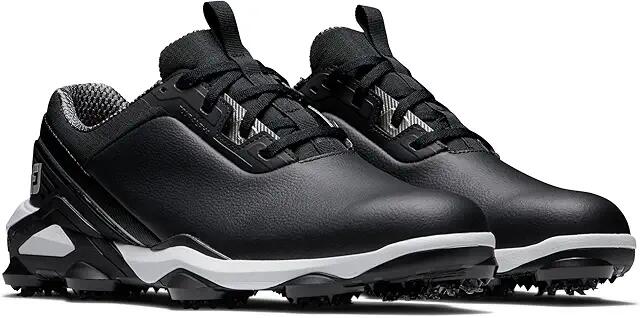 FootJoy Tour Alpha Golf Shoes (Black/White/Silver) Men's Shoes Cover