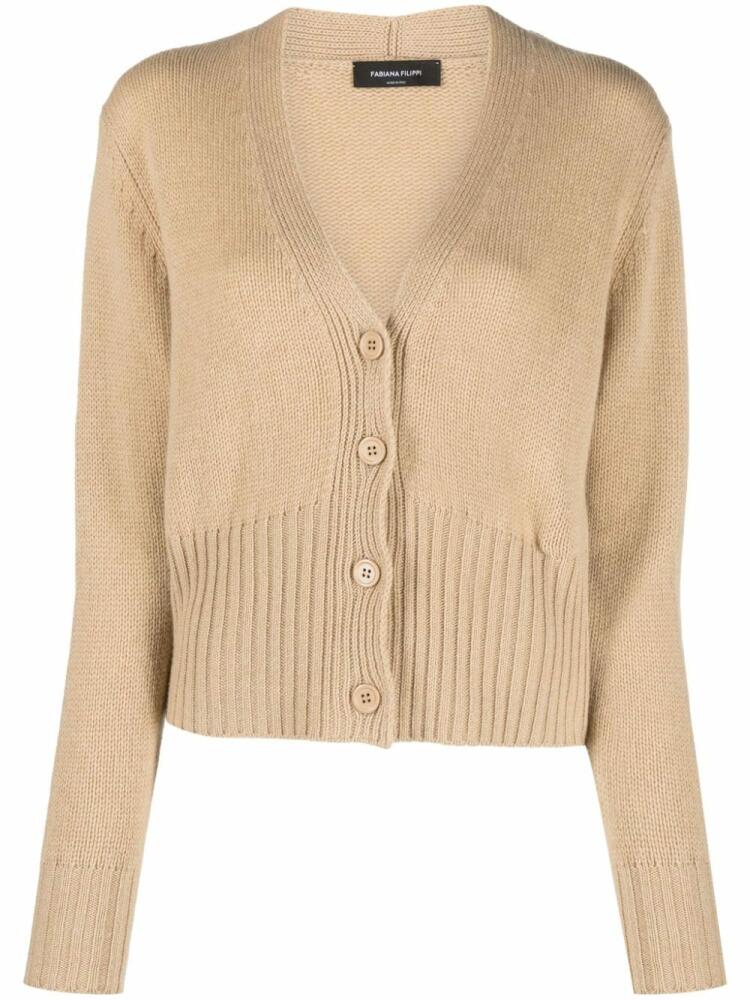 Fabiana Filippi V-neck cashmere cardigan - Neutrals Cover