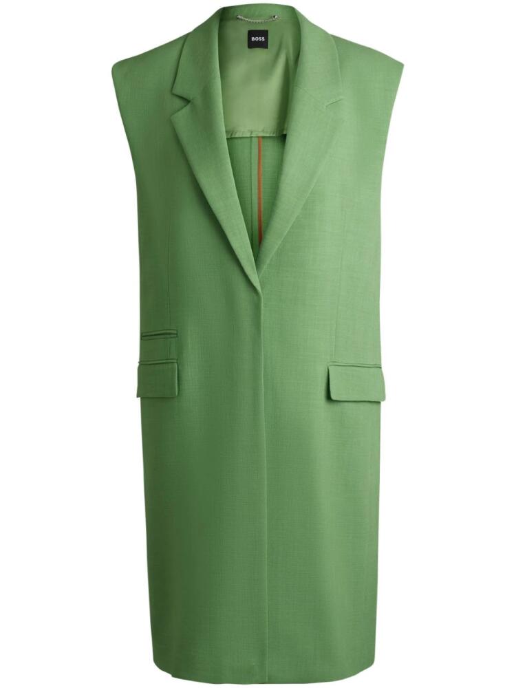 BOSS sleeveless single-breasted blazer - Green Cover