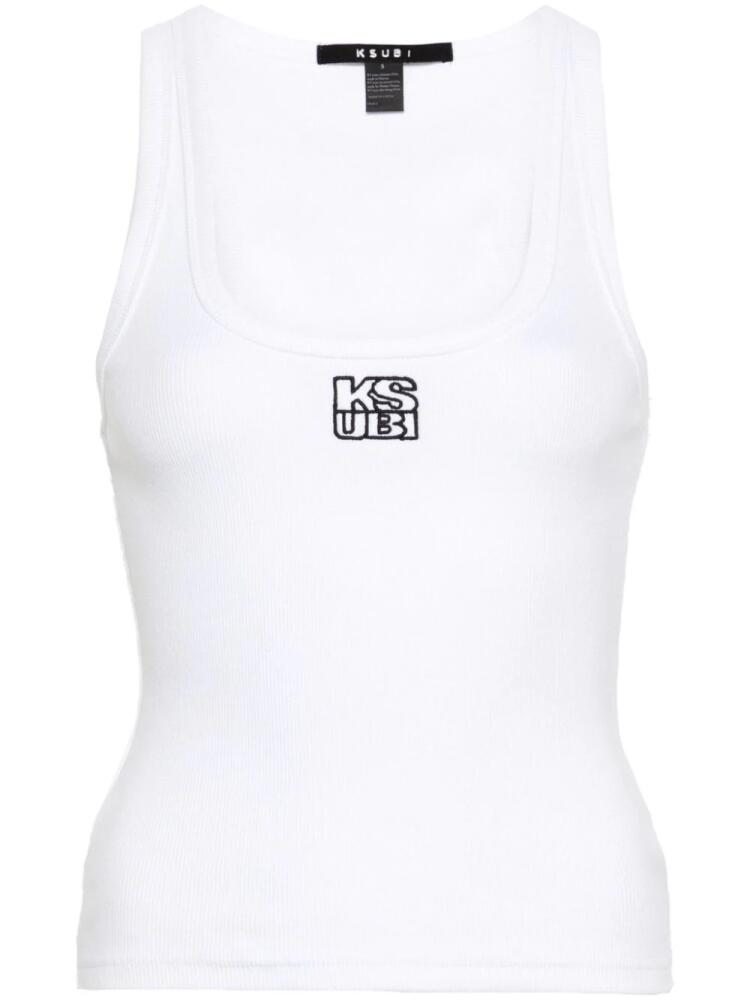 Ksubi Stacked Origin ribbed tank top - White Cover