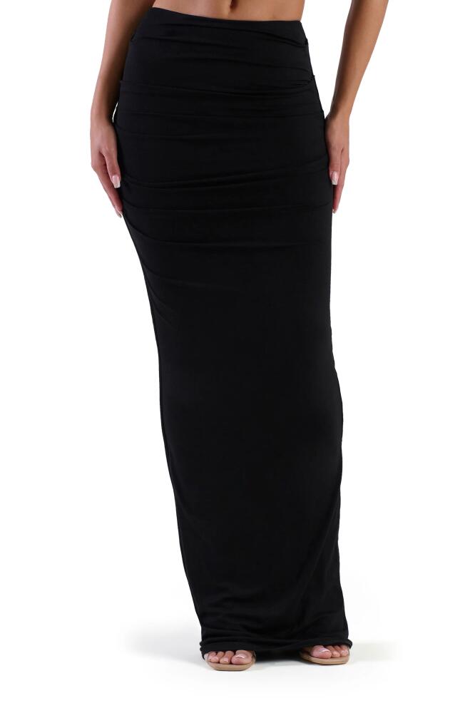 Naked Wardrobe Gather Good Maxi Skirt in Black Cover