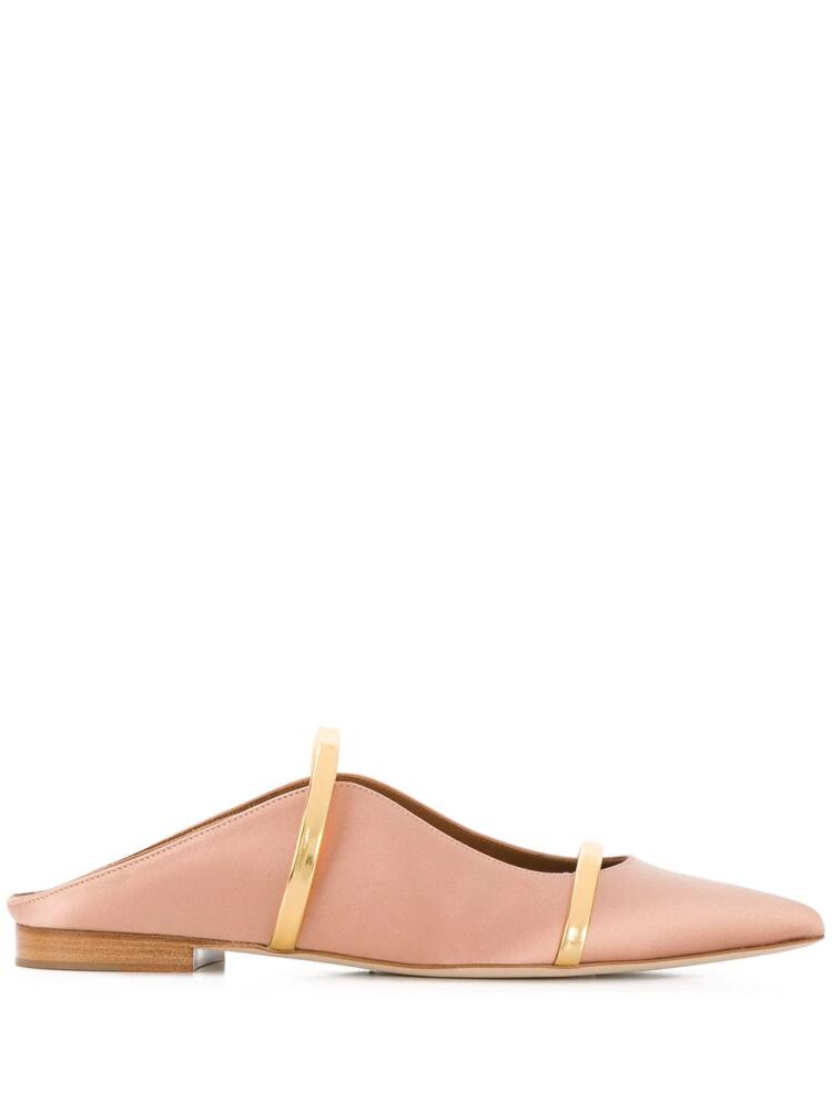 Malone Souliers Maureene pointed strap mules - Neutrals Cover