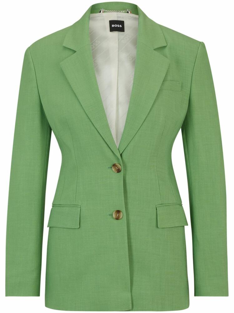 BOSS single-breasted blazer - Green Cover