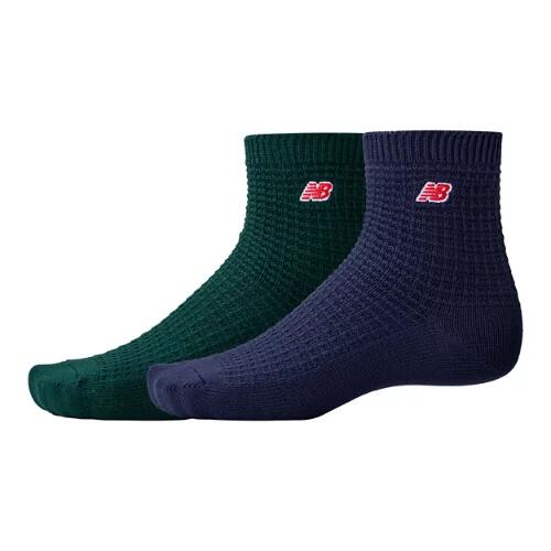 New Balance Unisex Waffle Knit Ankle Socks 2 Pack - Print / Pattern / Misc Cover