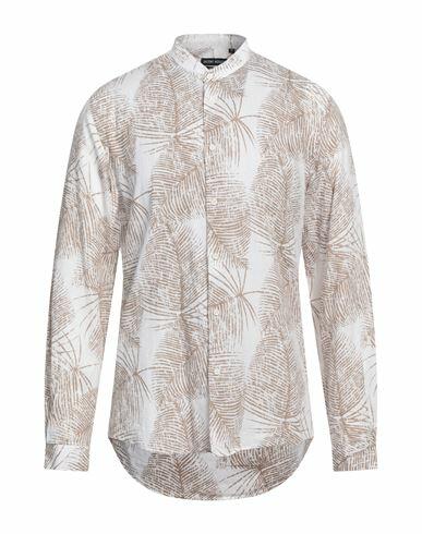 Antony Morato Man Shirt Khaki Linen, Cotton Cover